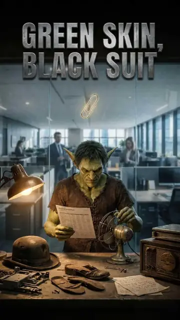 GREEN SKIN, BLACK SUIT