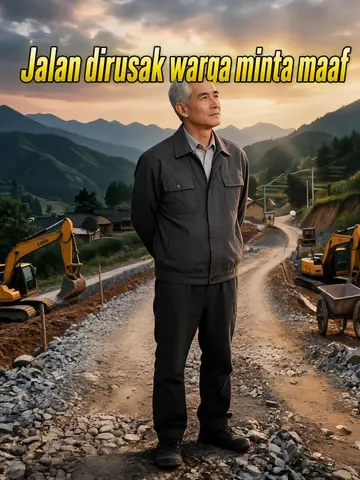 Jalan dirusak warga minta maaf