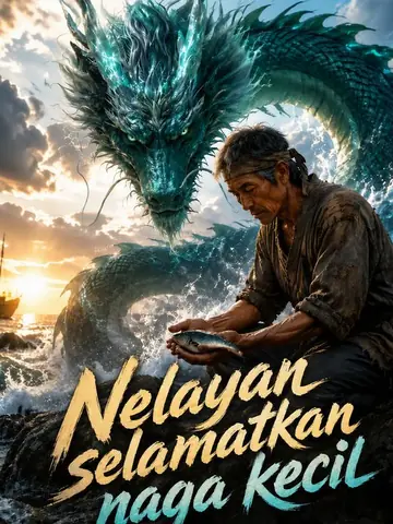 Nelayan selamatkan naga kecil