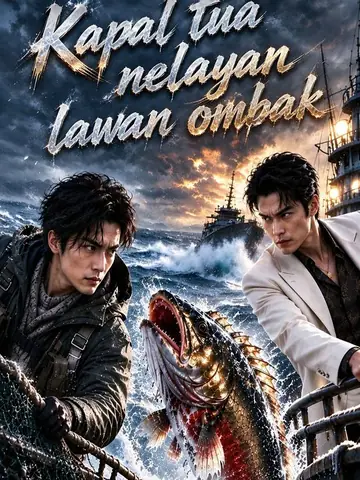 Kapal tua nelayan lawan ombak